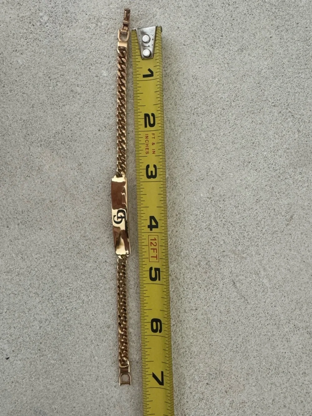 CHRISTIAN DIOR Vintage CD ID Bracelet Gold Tone 7” Germany Giftable Box - Picture 8 of 8